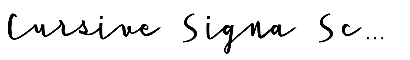 Cursive Signa Script Bold